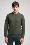 Lee Cooper Pamuklu Regular Fit Logolu Bisiklet Yaka Erkek Sweat 261 LCM 241063 5203 AÇIK HAKİ
