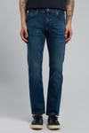 Lee Cooper Streç Pamuklu Slim Straight Normal Bel Düz Paça Jeans Erkek Kot Pantolon 252 LCM 121021 DN2161 KOYU MAVİ