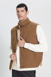 Lee Kapitoneli Regular Fit Çift Kullanımlı Erkek Yelek CHLD507064 755 KAHVE-BEJ