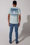Lee Pamuklu Loose Fit Bisiklet Yaka Erkek T Shirt L231712 303 SU YEŞİLİ
