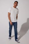 Lee Pamuklu Loose Fit Bisiklet Yaka Erkek T Shirt L231712 100 BEYAZ