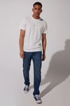Lee Pamuklu Loose Fit Bisiklet Yaka Erkek T Shirt L231712 100 BEYAZ