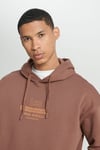 Lee Pamuklu Loose Fit Kapüşonlu Şardonlu Erkek Sweat L232274220 KAHVE