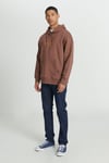 Lee Pamuklu Loose Fit Kapüşonlu Şardonlu Erkek Sweat L232274220 KAHVE