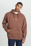 Lee Pamuklu Loose Fit Kapüşonlu Şardonlu Erkek Sweat L232274220 KAHVE