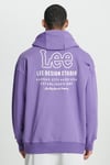 Lee Pamuklu Loose Fit Sırt Baskılı Şardonlu Kapüşon Yaka Erkek Sweat L232274 499 MOR