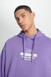 Lee Pamuklu Loose Fit Sırt Baskılı Şardonlu Kapüşon Yaka Erkek Sweat L232274 499 MOR