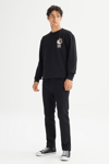 Lee Pamuklu Regular Fit Baskılı Bisiklet Yaka Erkek Sweat L2520363 001 SİYAH