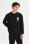 Lee Pamuklu Regular Fit Baskılı Bisiklet Yaka Erkek Sweat L2520363 001 SİYAH