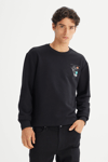 Lee Pamuklu Regular Fit Baskılı Bisiklet Yaka Erkek Sweat L2520361 001 SİYAH