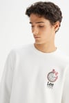 Lee Pamuklu Regular Fit Baskılı Bisiklet Yaka Erkek Sweat L2520363 102 BEYAZ