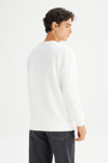 Lee Pamuklu Regular Fit Baskılı Bisiklet Yaka Erkek Sweat L2520361 102 BEYAZ