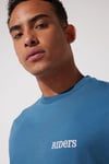 Lee Pamuklu Regular Fit Bisiklet Yaka Erkek T Shirt L231717 405 PETROL