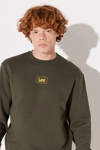 Lee Pamuklu Regular Fit Bisiklet Yaka Erkek Sweat L212299801 KOYU HAKİ