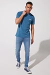 Lee Pamuklu Regular Fit Bisiklet Yaka Erkek T Shirt L231717 405 PETROL