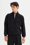 Lee Pamuklu Regular Fit Fermuarlı Dik Yaka Erkek Sweat L2520312 001 SİYAH