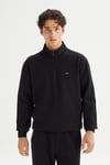 Lee Pamuklu Regular Fit Fermuarlı Dik Yaka Erkek Sweat L2520312 001 SİYAH