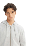 Lee Pamuklu Regular Fit Kapüşon Yaka Fermuarlı Erkek Sweat L252031 036 GRİ MELANJ