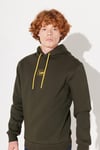 Lee Pamuklu Regular Fit Kapüşonlu Erkek Sweat L212302801 KOYU HAKİ