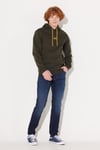 Lee Pamuklu Regular Fit Kapüşonlu Erkek Sweat L212302801 KOYU HAKİ
