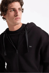 Lee Pamuklu Regular Fit Kapüşonlu Fermuarlı Erkek Sweat L2520310 001 SİYAH