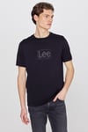 Lee Pamuklu Regular Fit Logo Baskılı Bisiklet Yaka Erkek T Shirt L2610101 001 SİYAH