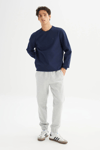Lee Pamuklu Regular Fit Logolu Bisiklet Yaka Erkek Sweat L2520308 411 KOYU LACIVERT