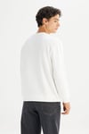 Lee Pamuklu Regular Fit Logolu Bisiklet Yaka Erkek Sweat L2520099 102 BEYAZ