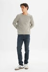 Lee Pamuklu Regular Fit Logolu Bisiklet Yaka Erkek Kazak L2520364 614 BEJ