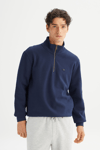 Lee Pamuklu Regular Fit Logolu Fermuarlı Dik Yaka Erkek Sweat L2520312 411 KOYU LACIVERT