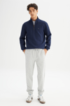 Lee Pamuklu Regular Fit Logolu Fermuarlı Dik Yaka Erkek Sweat L2520312 411 KOYU LACIVERT