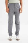 Lee Pamuklu Regular Fit Normal Bel Düz Paça Erkek Pantolon LM0400001 035 GRİ