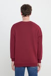 Lee Pamuklu Regular Fit Şardonlu Bisiklet Yaka Erkek Sweat L81IRY A84 BORDO