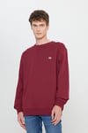 Lee Pamuklu Regular Fit Şardonlu Bisiklet Yaka Erkek Sweat L81IRY A84 BORDO