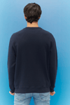 Lee Pamuklu Regular Fit Şardonlu Bisiklet Yaka Erkek Sweat L81IR YMA LACİVERT