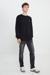 Lee Pamuklu Regular Fit Şardonlu Bisiklet Yaka Erkek Sweat L81IRY100 001 SİYAH