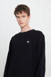 Lee Pamuklu Regular Fit Şardonlu Bisiklet Yaka Erkek Sweat L81IRY100 001 SİYAH