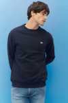 Lee Pamuklu Regular Fit Şardonlu Bisiklet Yaka Erkek Sweat L81IR YMA LACİVERT