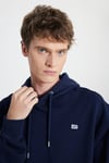 Lee Pamuklu Regular Fit Şardonlu Kapüşon Yaka Erkek Sweat L80YRY A67 LACİVERT