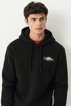 Lee Pamuklu Regular Fit Sırt Baskılı Kapüşonlu Erkek Sweat L222695 001 SİYAH