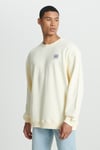 Lee Pamuklu Relaxed Fit Şardonlu Kapüşon Yaka Erkek Sweat LM01R JNQ EKRU