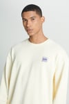 Lee Pamuklu Relaxed Fit Şardonlu Kapüşon Yaka Erkek Sweat LM01R JNQ EKRU