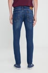 Lee Pamuklu Slim Fit Normal Bel Dar Paça Jeans Erkek Kot Pantolon L71918 2XT ORTA MAVİ
