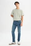 Lee Pamuklu Slim Fit Normal Bel Dar Paça Denim Jeans Erkek Kot Pantolon L7190006 2XT AÇIK MAVİ