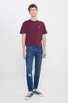 Lee Pamuklu Slim Fit Normal Bel Dar Paça Jeans Erkek Kot Pantolon L71918 2XT ORTA MAVİ