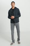 Lee Regular Fit Kapüşonlu Fermuarlı Logolu Erkek Ceket L231225 001 SİYAH