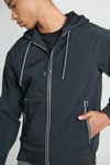 Lee Regular Fit Kapüşonlu Fermuarlı Logolu Erkek Ceket L231225 001 SİYAH