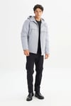 Lee Relaxed Fit Kapüşon Yaka Erkek Mont L2520258 035 GRİ