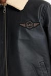 Lee Relaxed Fit Logolu Fermuarlı Erkek Deri Ceket L2520280 001 SİYAH