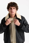 Lee Relaxed Fit Logolu Fermuarlı Erkek Deri Ceket L2520280 001 SİYAH